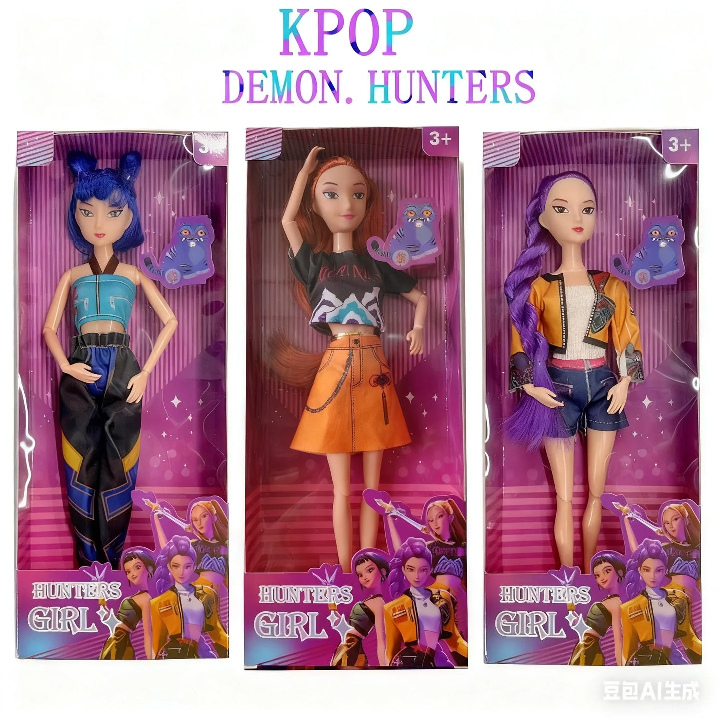 2026 Hot 3 Trendy Kpop Devil Hunter Dolls, Vinyl Dolls, Dolls, Christmas Gifts, Birthday Gifts, Halloween Gift Girls' Toys